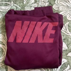 Maroon and Orange Nike DriFit Hoodie
